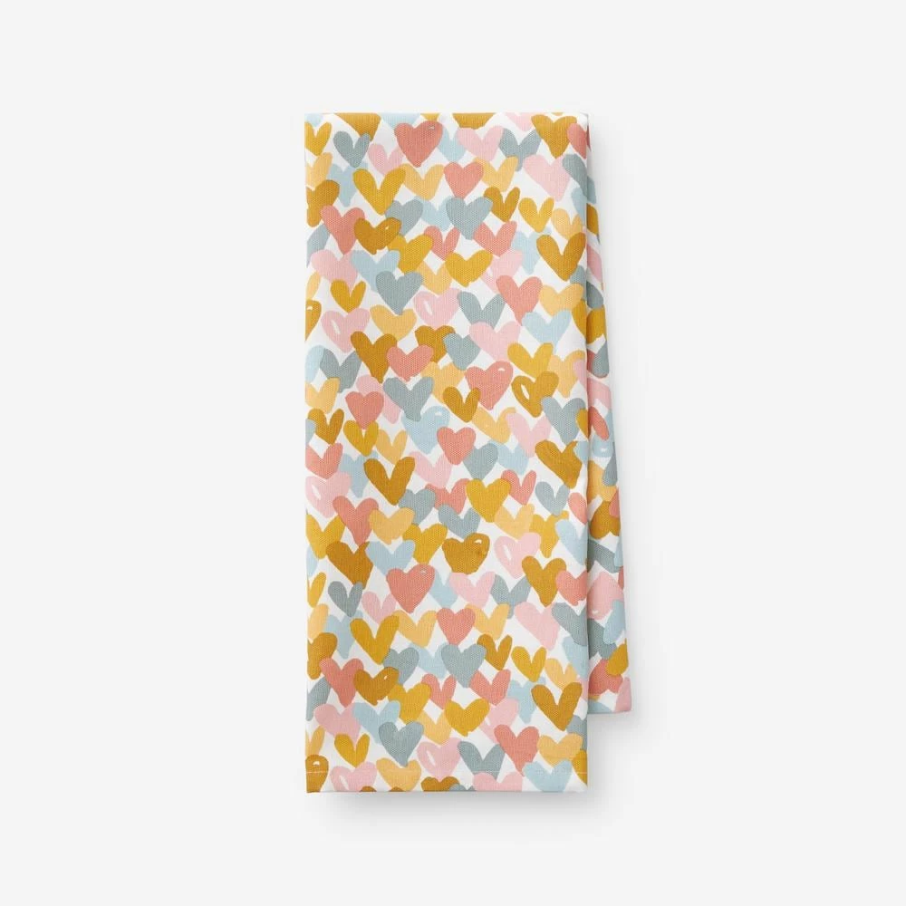 Company Cotton Novelty Hearts Reds/Pinks Geometric Cotton Tea Towel by The Company Store 3 Company Cotton Novelty Hearts Reds/Pinks Geometric Cotton Tea Towel by The Company Store