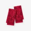 Holiday Deer Red Cotton Kitchen Towel by The Company Store -Table Linens Shop reds pinks the company store kitchen towels 83207 os red 64 1000