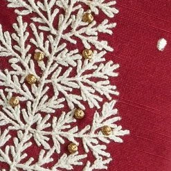 Legends Luxury Holiday Evergreen Trees 16 in. x 90 in. Red Table Runner by The Company Store -Table Linens Shop reds pinks the company store table runners 83208d 16x90 red 1d 1000