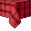 Buffalo Check 84 in. W x 60 in. L Red-Black Checkered Cotton Blend Tablecloth by TOWN & COUNTRY LIVING -Table Linens Shop reds pinks town country living tablecloths tc012692tdeca1 169 64 1000