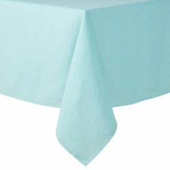 Margarita 60 in. W x 102 in. L Turquoise Textured Cotton Tablecloth by Fiesta