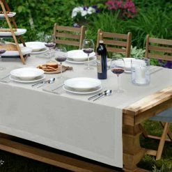 La Classica 70 in. W x 96 in. L Fabric Tablecloth in Dove Gray by Villeroy & Boch