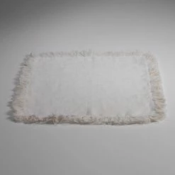 Whisper 20 in. W x 20 in. H Ivory Linen Solid Ruffled Napkins by Couture Dreams -Table Linens Shop whites couture dreams cloth napkins napkin rings w n i 4f 1000