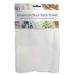American 29 in. x 36 in. Soft White Flour Sack Towel (10-Pack) by Craft Basics