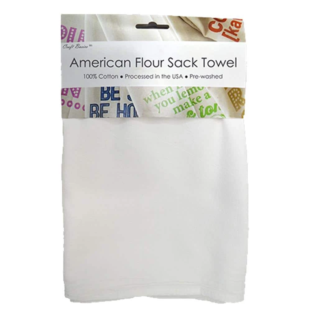 American 29 in. x 36 in. Soft White Flour Sack Towel (10-Pack) by Craft Basics 3 American 29 in. x 36 in. Soft White Flour Sack Towel (10-Pack) by Craft Basics