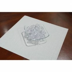 Natural Shimmer White Woven Textilene Reversible Square Placemats (Set of 6) by Dainty Home -Table Linens Shop whites dainty home placemats 6ns1515wh 44 1000