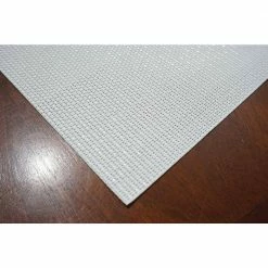 Natural Shimmer White Woven Textilene Reversible Square Placemats (Set of 6) by Dainty Home -Table Linens Shop whites dainty home placemats 6ns1515wh 4f 1000