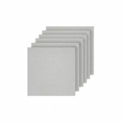 Natural Shimmer White Woven Textilene Reversible Square Placemats (Set of 6) by Dainty Home