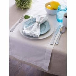 Off-White Hemstitch Cotton Table Runner by DII -Table Linens Shop whites dii table runners camz37116 31 1000