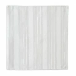 17 in. W x 17 in. L Denley Stripe Damask White Fabric Napkins (Set of 4) by Elrene -Table Linens Shop whites elrene cloth napkins napkin rings 21065wht 1f 1000