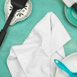 Cotton Hand Towels, Solid Taupe/White 10-Pack by THE CLEAN STORE -Table Linens Shop whites kitchen towels 79369 31 1000