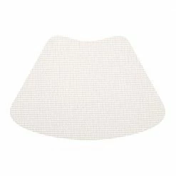 Fishnet 19 in. x 13 in. White PVC Covered Jute Wedge Placemat (Set of 6) by Kraftware