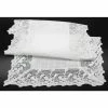 16 in. x 36 in. Garden Trellece Lace Trim Table Runner, White by Manor Luxe -Table Linens Shop whites manor luxe table runners ml161481534white 64 1000