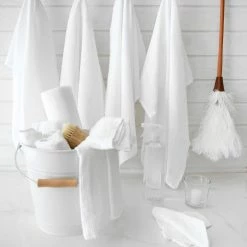 Value Basics Cotton Flour Sack Towel Set (Set of 14) by RITZ -Table Linens Shop whites ritz kitchen towels 80102 44 1000