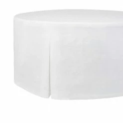 Tablevogue 60 in. W x 60 in. L White Solid PEVA Fitted Table Cover by TOWN & COUNTRY LIVING