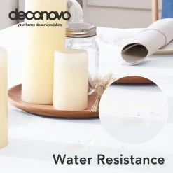 60 in. x 84 in. White Linen Faux-Fabric Rectangle Waterproof Tablecloth for Dining and Kitchen Table by Pro Space -Table Linens Shop whites tablecloths tbc6084w 44 1000