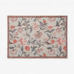 Autumn Garden Floral 20 in. W x 14 in. H Taupe Cotton Placemat (Set of 4) by The Company Store