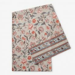 Autumn Garden 16 in. W x 90 in. L Taupe Floral Cotton Table Runner by The Company Store -Table Linens Shop whites the company store table runners 83204b 16x90 taupe 40 1000