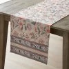 Autumn Garden 16 in. W x 90 in. L Taupe Floral Cotton Table Runner by The Company Store