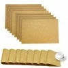 Susan Faux Leather Textured Damask Embossed Designed 12 in. x 18 in. Gold Rectangle Placemat (Set of 8) by Dainty Home