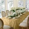 60 in. W x 84 in. L OvaL Gold Barcelona Damask Fabric Tablecloth by Elrene -Table Linens Shop yellows golds elrene tablecloths 21035gld 64 1000