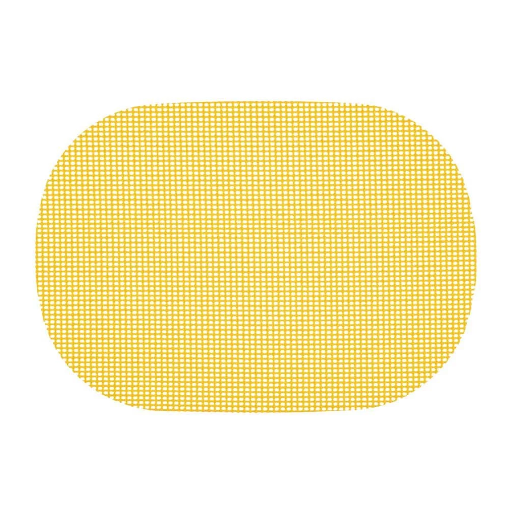Fishnet 17 in. x 12 in. Yellow PVC Covered Jute Oval Placemat (Set of 6) by Kraftware 3 Fishnet 17 in. x 12 in. Yellow PVC Covered Jute Oval Placemat (Set of 6) by Kraftware