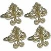 Fleur de Lis Elegant Gold Metal Napkin Rings (Set of 4) by Manor Luxe