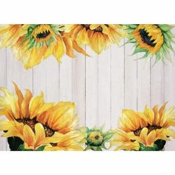 MHF Home Sunflower Yellow 18 in. W x 13 in. L Polypropylene Placemat Set (4-Pack) by Morgan Home