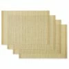 Coiled Woven PVC 12 in. W x 17 in. H Gold Polyester Placemat (Set of 4) by TOWN & COUNTRY LIVING